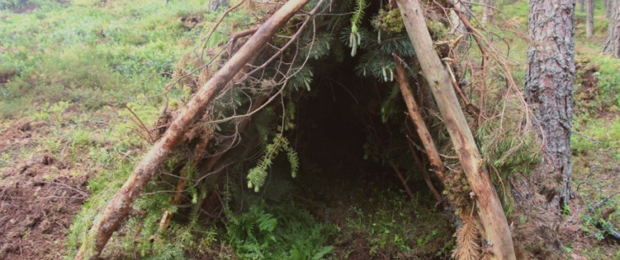 costruzione di un rifugio - shelter basico di sopravvivenza
